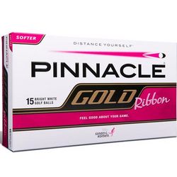 Pinnacle Gold Ribbon Personalized Golf Balls for Women