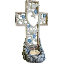 Forever Loved Memorial Tealight Cross