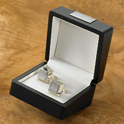 Personalized Silver Plated Cuff Links