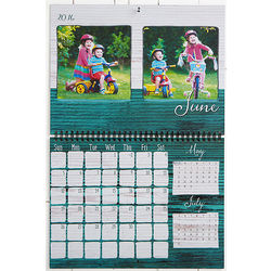 Family Love Rustic Personalized Photo Wall Calendar