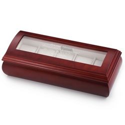 Engravable Cherry Watch Box with Domed Lid