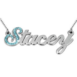 Personalized First Letter Swarovski Necklace