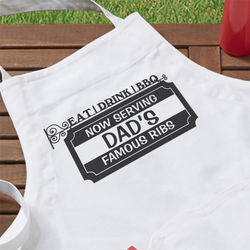 Eat, Drink and BBQ Personalized Apron