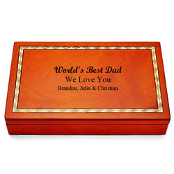 Personalized World's Best Dad Dominoes Set