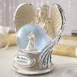 Personalized Marriage Blessings Angel Musical Water Globe