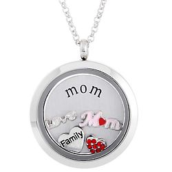 Mom Floating Charms Glass Locket