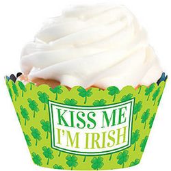 Classic St. Patrick's Day Personalized Cupcake Wrappers