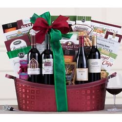 California Red Wine Quartet Gift Basket