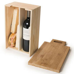 2-Compartment Say Cheese Tray and Wine Box
