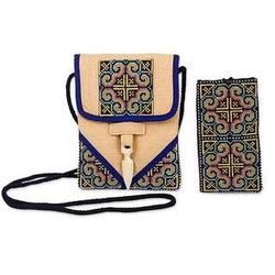 Ultimate Blue Hemp Purse and Phone Pouch