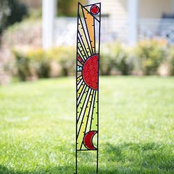 Glass and Metal Sun Garden Stake