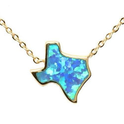 Simulated Fire Opal Texas Necklace