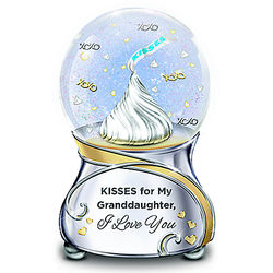 Hershey's Kisses For My Granddaughter Musical Glitter Globe