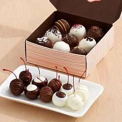 10 Dipped Cherries and 9 Assorted Cake Truffles