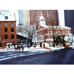 Quincy Market in Boston Art Print
