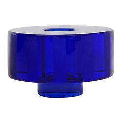 Round Graphic Candleholder in Blue