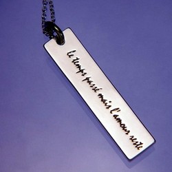 'Time Passes But Love Remains' Bereavement Necklace