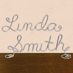 Personalized Name in Cursive Hanging Sculpture