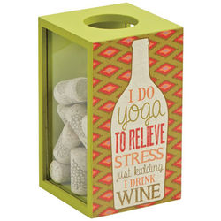 I Do Yoga To Relieve Stress - Just Joking Cork Display