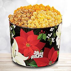 Winter Floral 3.5 Gallon 3 Flavor Popcorn Tin