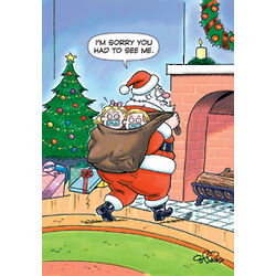 Santa Kidnap Christmas Greeting Card