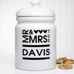 Personalized Mr and Mrs Cookie Jar