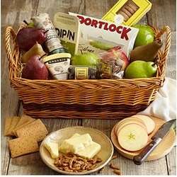 A Spread To Share Snack Basket with Happy Birthday Ribbon