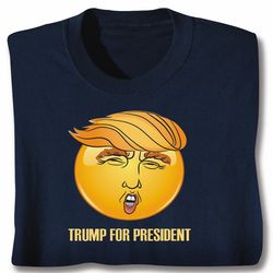 Trump for President Emoji Face T-Shirt