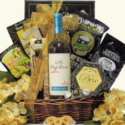 Little Black Dress Divalicious Red or White Wine Gift Basket - FindGift.com