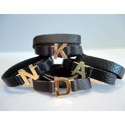 Gold-Plated Initial Wrap Bracelet
