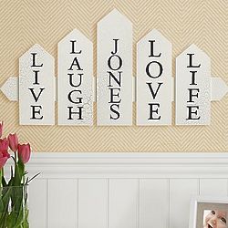 Personalized White Picket Fence Plaque