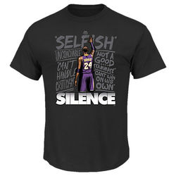 Men's Majestic Los Angeles Lakers Kobe Bryant Silence T-Shirt