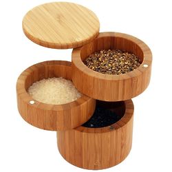 Totally Bamboo 3-Tiered Salt Box