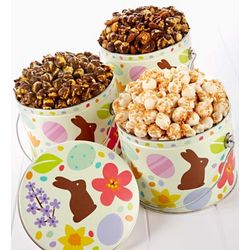 Toasted Coconut Popcorn in a Chocolate Bunny Bucket