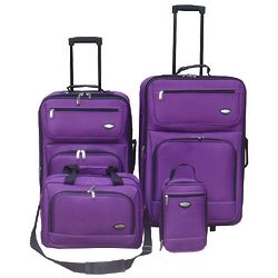 Jetlite 4-Piece Purple Upright Luggage Set