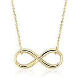 Yellow Gold Infinity Necklace