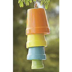 Colored Pot Wind Chime