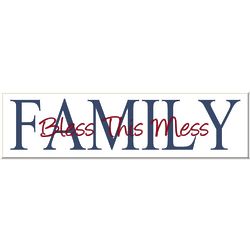 Family Bless This Mess Wood Sign
