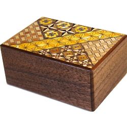 4 Sun 10 Steps Koyosegi Walnut Japanese Puzzle Box