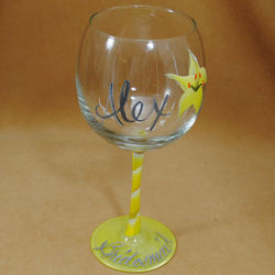 Colorful Personalized Wine Glass