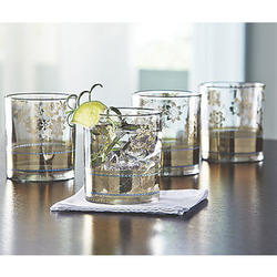 Metallic Lace Cocktail Glasses Set
