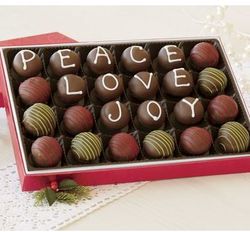 Peace, Love, Joy 24 Truffles Gift Box