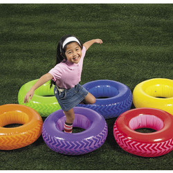 6 Piece Inflatable Obstacle Course Tire Set