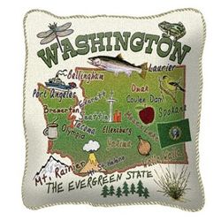 Cotton Jacquard American States Pillows