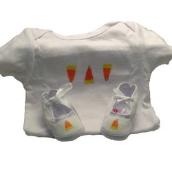Baby Halloween Layette Set with Candy Corn