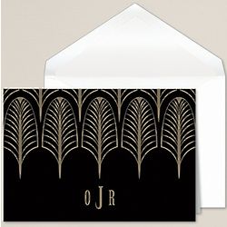 Deco Feathers Thank You Notes