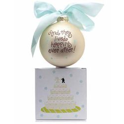 Personalized Happily Ever After Wedding Cake Christmas Ornament