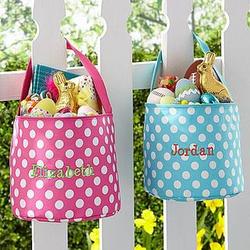 Happy Dots Personalized Easter Tote