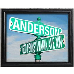 Personalized Street Sign Framed Print