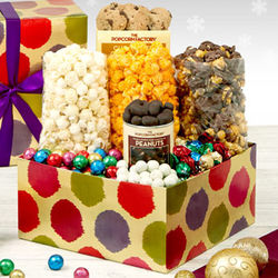Holiday Dots Popcorn Gift Box